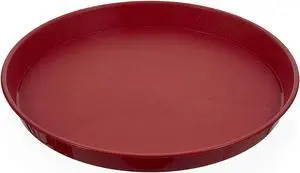 arrow home products, red round serving tray