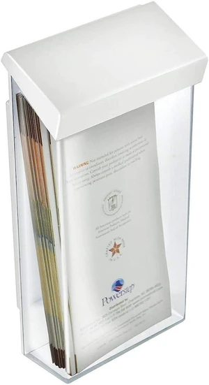 azar displays 252961 outdoor adhesive wall mount trifold brochure holder w/white lid for 4"w x 9"h literature, 2 pack azar displays 252961 outdoor adhesive wall mount trifold brochure holder w/white lid for 4"w x 9"h literature, 2 pack