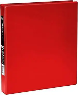 [in]place heavy-duty easy open d-ring binder, 1" rings, 59% recycled, red