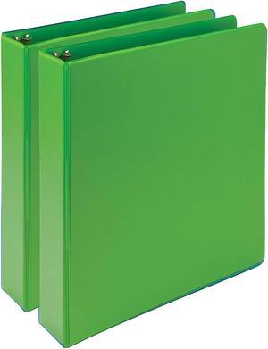 Samsill Earth's Choice 1 1/2" 3-Ring View Binders Lime 2/Pack (SAMMP286578)