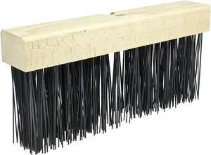 weiler 42030 flat wire broom with 14" hardwood block, 5" trim length, made in the usa