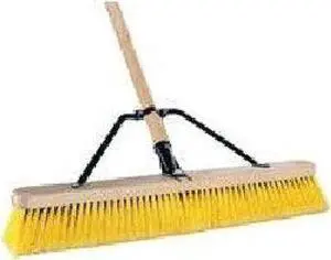 push broom,head and handle,24",yellow