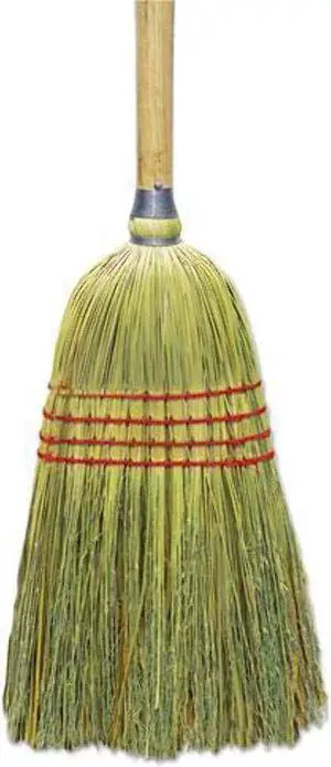 boardwalk br10012 upright corn/fiber broom 56-inch lacquered wood handle natural 6/carton