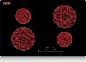 vevor lt4-77 built in electric stove top glass radiant cooktop with touch control