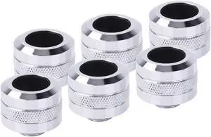 alphacool eiszapfen pro hardtube g1/4" fitting, 16mm od, chrome, 6-pack alphacool eiszapfen pro hardtube g1/4" fitting, 16mm od, chrome, 6-pack
