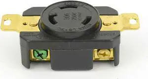 superior electric ygp017f twist lock wall mount electrical receptacle 3 wire, 30 amps, 250v, nema l6-30r (1 pack)