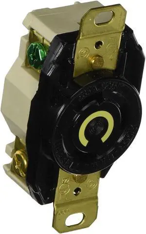HUBBELL WIRING DEVICE-KELLEMS HBL2610 Locking Receptacle, L5-30R, 30 A, 125V