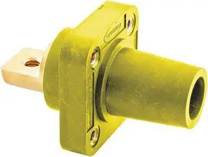 hubbell hblfrby single pole female bus receptacle, 300/400 amp, yellow