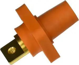hubbell hblfrbo single pole female bus receptacle, 300/400 amp, orange