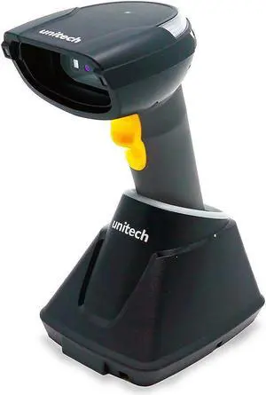unitech america ms852b rugged 2d imager barcode scanner, usb, handheld wireless bt, bluetooth, w/cradle, retail, hospitality, store, taa compliant, ms852-aubb0c-sg