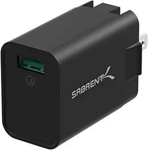 Sabrent Quick Charge 3.0 USB Wall Charger [18W 5V 2.4A QC 3.0] (AX-QCP1)