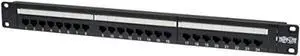tripp lite 24-port 1u rackmount cat6 110 patch panel 568b, rj45 ethernet(n252-024)