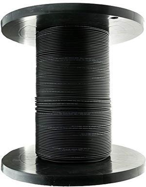2 Fiber Indoor/Outdoor Fiber Optic Cable, Multimode, 50/125, OM3, 10 Gbit, Riser Rated, Spool, 1000 foot - Black