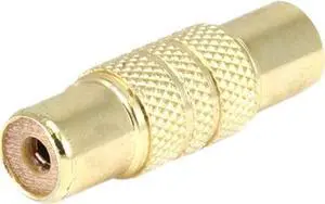 Monoprice Metal RCA Jack To RCA Jack Adaptor - Gold Plated