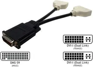 bilange dell molex lfh dual dvi video y splitter cable  h9361