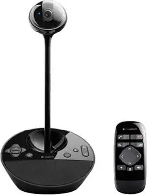 logitech conference cam bcc950 video conference webcam, hd 1080p camera with built-in speakerphone