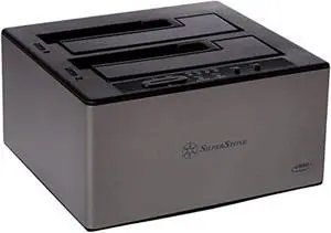 silverstone technology 3.5" and 2.5" external hard drive dock with usb 3.1 type- c gen 2, supports offline clone and jbod modes