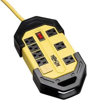 tripp lite 8 outlet safety power strip, 15ft cord with 5-15p plug, hang holes (tlm815ns)
