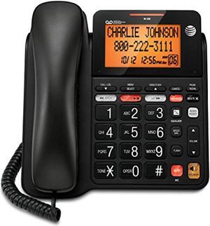 at&t cd4930 corded phone with answering system and caller id, black