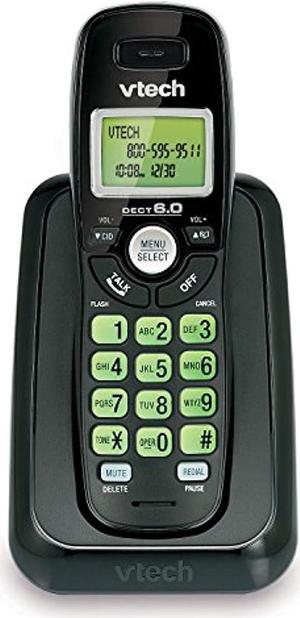 vtech cs611411 dect 60 cordless phone with caller idcall waiting black with 1 handset