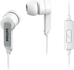 philips she1405wt in-ear headphone headset with mic she1405 white