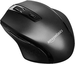 basics ergonomic wireless mouse - dpi adjustable - black