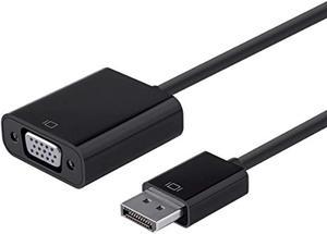 Monoprice DisplayPort 1.2a to VGA Active Adapter - Black, For HDTV, Projector, Computer, Monitor Desktop, Laptop, PC