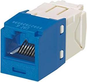 Panduit CJ688TGBU Mini-Com TX6 Plus Giga-Channel Cat6 Jack, Blue, Box of 50 Panduit CJ688TGBU Mini-Com TX6 Plus Giga-Channel Cat6 Jack, Blue, Box of 50