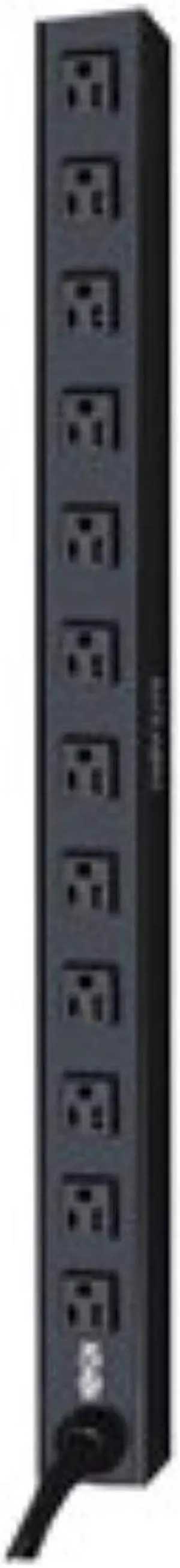 tripp lite basic pdu, 1.44kw single-phase, 120v, 14 outlets (5-15r), nema 5-15p input, 15 ft. cord, 0u vertical rack-mount powe