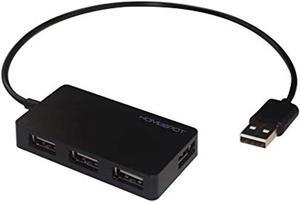 homespot usb2.0 hub 4-port high speed with long extension cable compatible with windows 7/8/10 osx linux