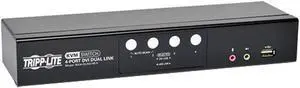 tripp lite 4-port dvi dual-link/usb desktop kvm switch with audio & cables (b004-dua4-hr-k)