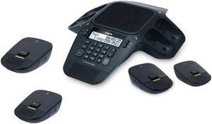 vtech vcs704 erisstation dect 60 conference phone with four wireless mics using orbitlink wireless technology