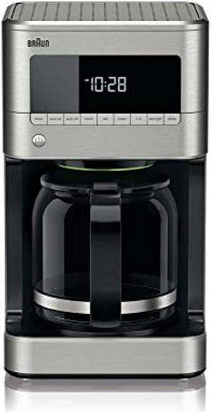 braun kf7170si brewsense drip coffeemaker, 12 cup, stainless steel