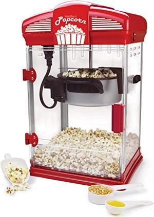 west bend 82515 hot oil movie theater style popcorn popper machine with nonstick kettle includes measuring cup oil and popcorn