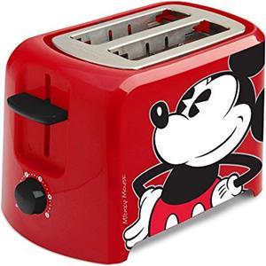 disney dcm-21 mickey mouse 2 slice toaster, red/black, 1,
