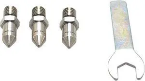 slik metal spikes for select slik tripods (set of 3), silver (618-410)