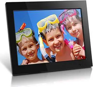 aluratek (admpf315f) 15 inch digital photo frame - black