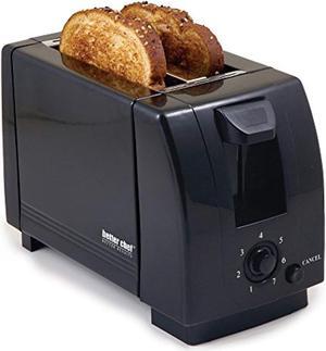 Better Chef IM-209B Black 2-Slice Toaster - Adjustable Browning Control