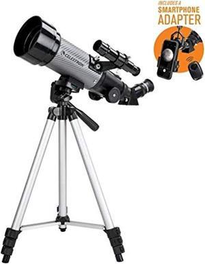 celestron travel scope 70 dx portable telescope with smartphone adapter and blutooth shutter release