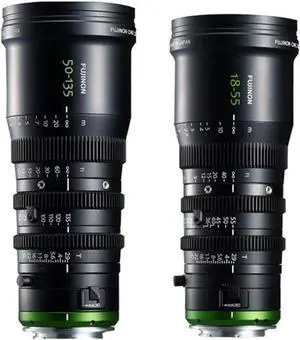 fujinon mk 18-55mm t2.9 lens, sony e-mount mk 50-135mm t2.9 lens, sony e-mount