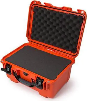 nanuk 918 waterproof hard carrying case with pick and pluck foam insert - polypropylene - orange