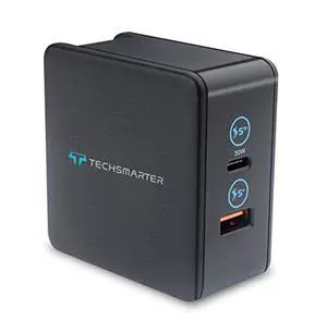 Techsmarter 48W USB C PD Wall Charger with 30W Power Delivery and 18W USB Port, For iPhone 15, 14, 13, 12, 11, XS, XR, iPad, MacBook Air, Samsung Galaxy S23, S22, S21, S20, S10, Androids Techsmarter 48W USB C PD Wall Charger with 30W Power Delivery and 18W USB Port, For iPhone 15, 14, 13, 12, 11, XS, XR, iPad, MacBook Air, Samsung Galaxy S23, S22, S21, S20, S10, Androids