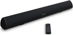 soundbar, megacra tv sound bar with dual bass ports wired and wireless bluetooth 5.0 home theater system (28 inch, enhanced bas