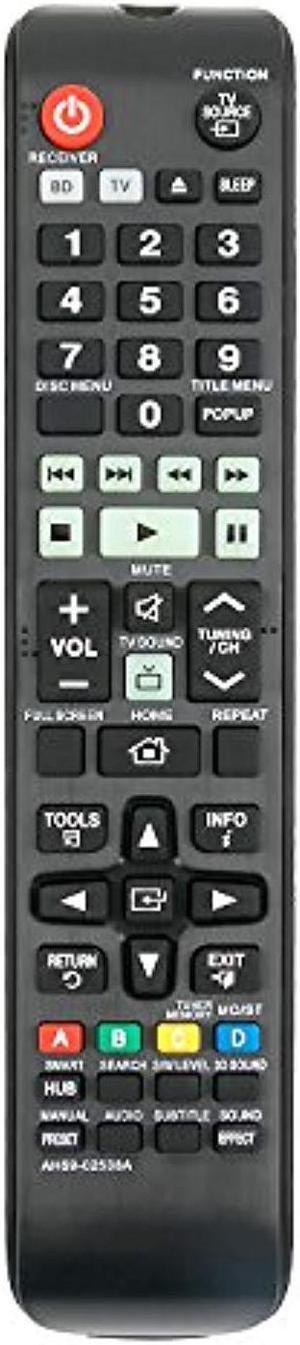 new ah59-02538a replaced remote fit for samsung smart bluray blu-ray player ht-f5500w ht-f6500w ht-f5500 ht-f5550 ht-f6500 ht-f