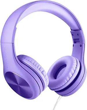 new! lilgadgets connect+ pro kids premium volume limited wired headphones with shareport (children) - purple