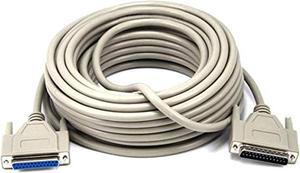 Monoprice 50ft Molded DB25 Male/Female Cable