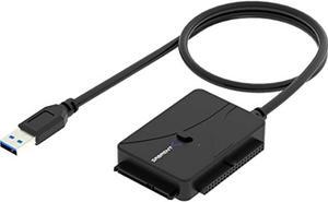 Sabrent USB 3.0 to SSD/SATA/IDE 2.5/3.5/5.25-INCH Hard Drive Converter with UL Power Supply & LED Activity Lights [10TB Support] (USB-DS12)