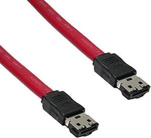 2 pack external shielded cable esata to esata type male to male mm extension data cable adapter 3ft red