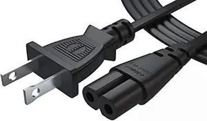 ul listed pwr ac cable replacement power cord 2 prong 6 feet (black) ul listed pwr ac cable replacement power cord 2 prong 6 feet (black)