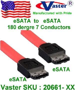 sata cable, external esata to esata cables 180 degree 7 conductors, 1 m